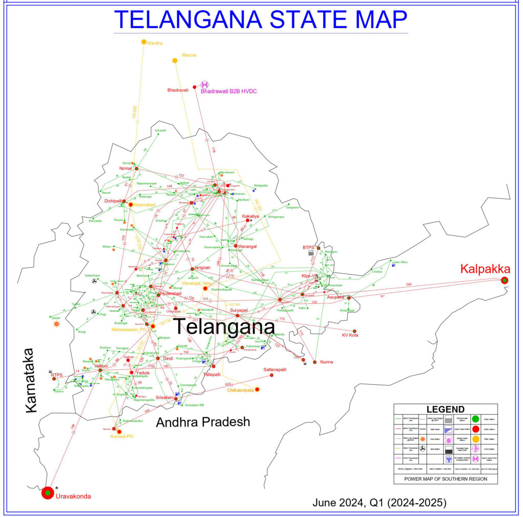 Telangana State map